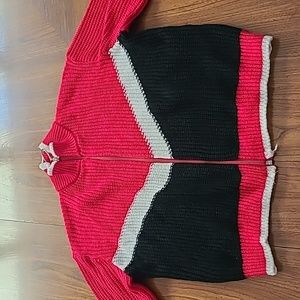 Urban Outfitters sweater. Size small. Red, black, and white